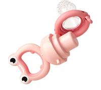 BabyOno Silicone Food Feeder 6m+ sucette de dentition Pink Frog 1 pcs