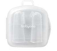 BabyOno Silicone Toothbrush brosse à dents de doigt pour bébé avec étui 0m+ 2 pcs