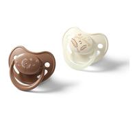 BabyOno Take Care Anatomical Silicone Soothers tétine Day & Night 18m+ 2 pcs