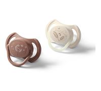 BabyOno Take Care Symmetrical Silicone Soothers tétine Day & Night 18m+ 2 pcs