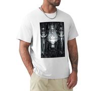 BabyPaper H.R Giger Li 1 Art Fitted Men Adult Short Sleeve White M