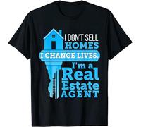 BabyPaper I Don't Sell Homes I Change Lives Real Estate Agent T-Shirt T-Shirt Black T-Shirt Black 3XL