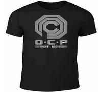 BabyPaper Men's T-Shirt - Gift Sci-FI Movie Film 80'S Science Police Present Robot Black M