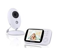 Babyphone 3,5 Pouces Avec Caméra Et Audio Interphone Bidirectionnel Berceuse Détection Automatique De Température De Vision Nocturne