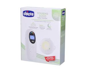 Babyphone Audio Chicco You&Me Numérique FHSS, Portée 300m, Activation Vocale VOX, Microphone Haute Sensibilité, Unité Parent Rechargeable USB