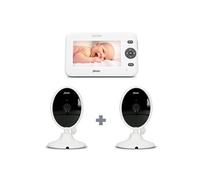 Babyphone avec 2 caméras et 4.3 écran DVM-140+DVM-140C Blanc-Anthracite
