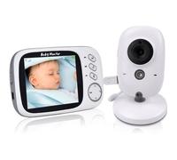 Babyphone Bébé Moniteur Ecoute Bébé Caméra de Surveillance sans Fil Ecran 3.2” VB603 & Montre Blanche - GeekMe