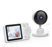 Babyphone Caméra Bébé Moniteur 2,8 inches LCD Babyphone Vidéo Bébé Surveillance 2,4 GHz Capteur de Température VOX Communication Bidirectionnelle Vision Nocturne 480p,Zoom 4X,Pas de WiFi,Pas de App