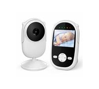 Babyphone Camera Ecran LCD 2.4 Pouces Vision Nocturne Intercom Sans Fil Noir