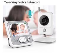 Babyphone Camera Moniteur 3.2"" LCD Couleur Vidéo Ecoute Bébé Video Surveillance 2.4 GHz Bidirectionnelle Vidéo