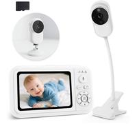 Babyphone caméra NUOTUN sans WiFi 1080P, écran IPS 3,5"", audio bidirectionnel, détection pleurs, vision nocturne & berceuses