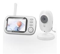 Babyphone Caméra PIMPIMSKY, Bébé Moniteur 3.5”Sans Fil Vidéo LCD Couleur , 2.4GHz Communication Bidirectionnelle Vision Nocturne
