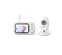 Babyphone Camera Vision Nocturne Ecran 3.5 Pouces Alarme Température Lullabies Noir