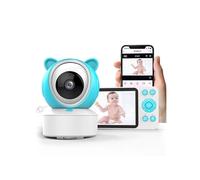 Babyphone Camera Vision Nocturne Ecran 5 Pouces Détection Mouvement et Température Noir