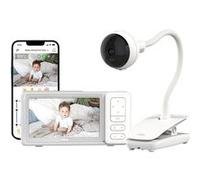 Babyphone CHILLAX CARE DM685 - Giraffe Clip Écran 5" EU - FR - Bras flexible avec fixation clip, Vision Nocturne, Audio Bidirectionnel, Alerte Température, Alerte Batterie Faible Blanc