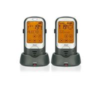 Alecto DBX68GS - Babyphone - Ecoute-bébé avec portée 1 km - Unité Parent-Bébé Rechargeable - Ecran Tactile - Anthracite/Noir