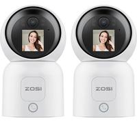 Babyphone d'intérieur ZOSI, résolution HD 4MP, vidéo bidirectionnelle, 4MP (2 packs)