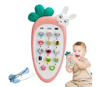 Babyphone Jouet - Carotte en plastique avec musique et lumière - Smartphone éducatif pour tout-petits, jeu de rôle - Jouet de dentition avec sons - Idée cadeau pour bébés à partir de 6 mois et filles