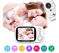 Babyphone Numérique sans Fil FLOUREON VB603 - Écran LCD 3.2’’ - Vision Nocturne - Grande Capacité de Batterie