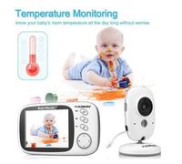 Babyphone Numérique Vb603 Bébé Moniteur Caméra Écoute Sans Fil 2.4Ghz Lcd - Blanc S03ADD
