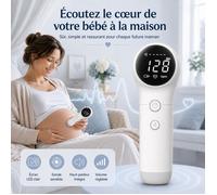 Babyphone sonore haute sensibilité 3MHz avec Écran LCD, Foetal Écouter , Moniteur de Battements, Portable, Kit Gel Inclus