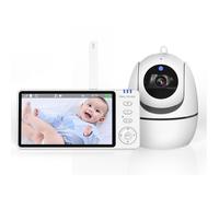 Babyphone Vidéo 5"" LCD- PIMPIMSKY- Couleur Bébé Moniteur- Ecoute Bébé Video Camera Surveillance avec écran d'affichage