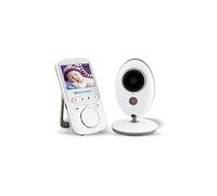 Babyphone vidéo babycam blanc 2,4 pouces lcd 2. 4ghz surveillance sans fil caméra bébé moniteur, soutien à deux voies talk back, vision nocturne
