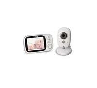Babyphone vidéo babycam blanc 3,2 pouces lcd 2. 4ghz surveillance sans fil caméra bébé moniteur, soutien à deux voies talk back, vision nocturne