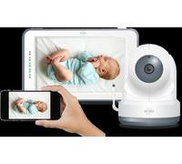 Babyphone vidéo connecté ELRO BC4000 Full HD écran tactile 12,7 cm application mobile caméra bébé vision nocturne Blanc
