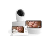eufy Babyphone avec caméra E21, 4K UHD, écran 5" (720p), Mode WiFi Hybride/Hors Ligne, contrôle par Application et Moniteur, Fonction panoramique et inclinable, Zoom 8X, caméra Portable avec Batterie
