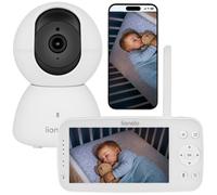 Lionelo Babyline 8.4 Babyphone avec caméra et Application, Moniteur vidéo Wi-FI avec écran de 5", Full HD 1080p, Vision Nocturne Infrarouge, détection de Mouvement et de cris, Audio bidirectionnel