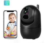 Babyphone vidéo noir 1080p wi-fi vision nocturne ir audio bidirectionnel suivi automatique à domicile interphone pour bébé nounou Noir G