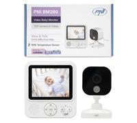 Babyphone Vidéo Pni Bm280 Écran 2,8", Sans Fil 2,4 Ghz, Température, Vox, Vision Nocturne, Zoom, Berceuses