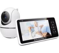 Babyphone vidéo, résolution HD 720P, portée sans fil de 300M, prise UE