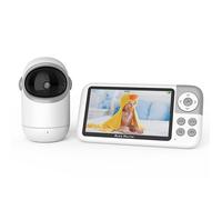 Babyphone Vidéo Sans fil 5"" PRUMYA , Bébé Moniteur avec batterie 3050mmAh, conversation bidirectionnelle, température, 8 berceuses