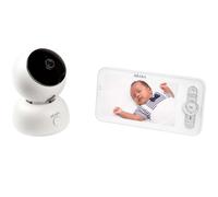 BEABA Écoute bébé Vidéo Zen Premium - Caméra rotative 360°, vision nocturne infrarouge