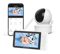 Babyphone Youha - Babyphone avec caméra, écran couleur et application - Design moderne, image couleur nette et son clair - Compatible avec plusieurs caméras