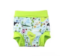 BabyPreg Bébé enfants Short de bain Bonne Nappy Protection du ventre à taille haute Shorts de natation (2-3 ans, Verte)