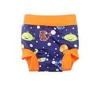 BabyPreg Bébé enfants Short de bain Bonne Nappy Protection du ventre à taille haute Shorts de natation (3-5 ans, Bleu)
