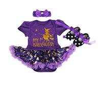 BabyPreg Tenue Tutu bébé Fille Mon 1er Costume d'halloween Robe Action de grâces (6-9 Mois, Violet)