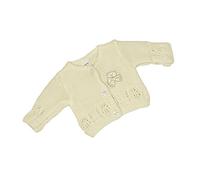 BabyPrem bébé Cardigan Blouson Acrylique Nounours 0.7kg-6 Mois Creme 44-50cm