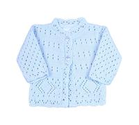 BabyPrem bébé prématuré Cardigan Veste Lacy Tricot Acrylique 1.6-3.4kg (44-50, Bleu)