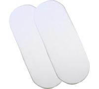 Babyprem Lot de 2 draps-housses en coton pour berceau Blanc