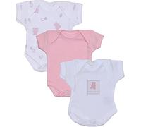 BabyPrem Lot de 3 Prématurée Bodys Bébés Filles Nounours Rose