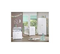 Chambre Bébé Trio Lit Bébé 120x60 + Commode 2 Portes + Armoire 2 Portes Teddy