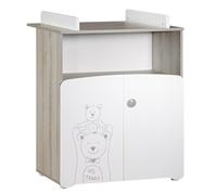 BabyPrice Commode à Langer 2 Portes 97x76x66cm en Bois Blanc