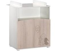 Baby Price Commode à langer Lapinou – 2 portes, 1 niche, sérigraphie lapin