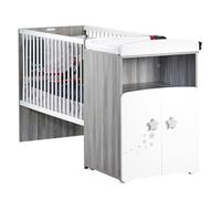 BabyPrice Lit bébé combiné évolutif 60x120 cm | Lit bébé à barreaux et Commode à Langer | Collection Nao Bois | Évolutif en lit 90x190 cm | Fabriqué en France par Sauthon