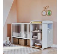 Lit bébé combiné 120x60 évolutif en 90x190 Hêtre Cendré - SMILE