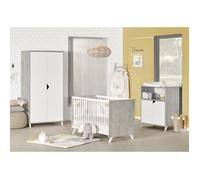 BABY PRICE Babyprice - Scandi Gris - Commode 2 Portes et 1 Niche